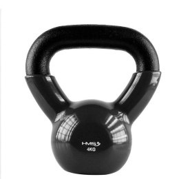 KNV04 Kettlebell żeliwny 4 kg w winylu HMS czarny