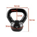KNV04 Kettlebell żeliwny 4 kg w winylu HMS czarny