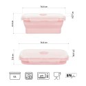 NC4105 POJEMNIK/LUNCH BOX SKŁADANY RÓŻOWY 500ML NILS CAMP