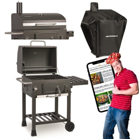 BD-891 Węglowy grill z pokrowcem Berdsen 57×43 cm antracyt + poradnik pdf