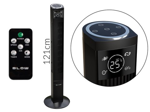 BLOW WENTYLATOR KOLUMNOWY XXL 125CM 90W CZARNY