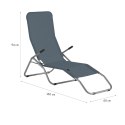 NC3017 Leżak turystyczny plażowy NILS CAMP szary składany ogródowy