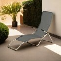 NC3017 Leżak turystyczny plażowy NILS CAMP szary składany ogródowy