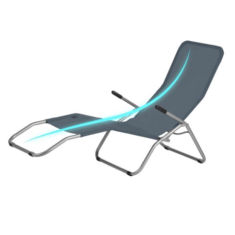 NC3017 Leżak turystyczny plażowy NILS CAMP szary składany ogródowy