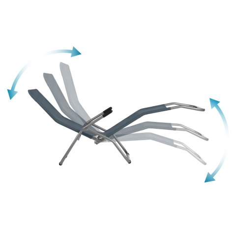 NC3017 Leżak turystyczny plażowy NILS CAMP szary składany ogródowy