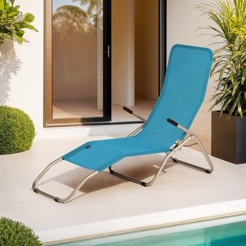 NC3017 Leżak turystyczny plażowy NILS CAMP turkusowy składany