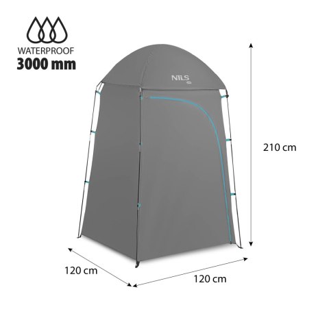 NC3025 Przebieralnia turystyczna XL NILS CAMP szara kabina camping