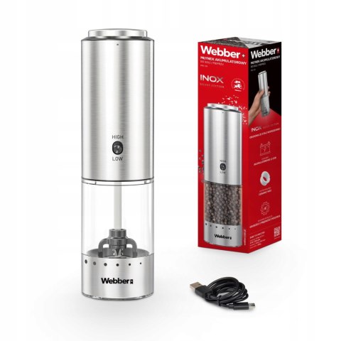 MŁYNEK DO PIEPRZU I SOLI ELEKTRYCZNY AKUMULATOROWY USB MŁYNEK DO SOLI