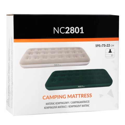 NC2801 MATERAC KEMPINGOWY 191X73X22 CM BEŻOWY NILS CAMP
