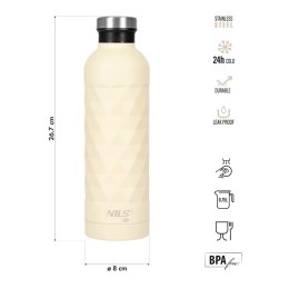 NC3805 BUTELKA TURYSTYCZNA 750ML BEŻOWA NILS CAMP