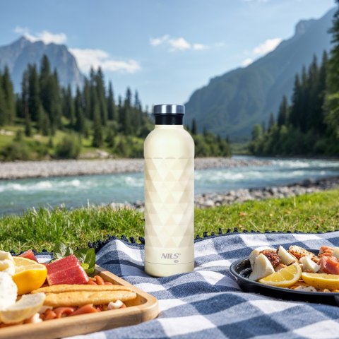 NC3805 BUTELKA TURYSTYCZNA 750ML BEŻOWA NILS CAMP