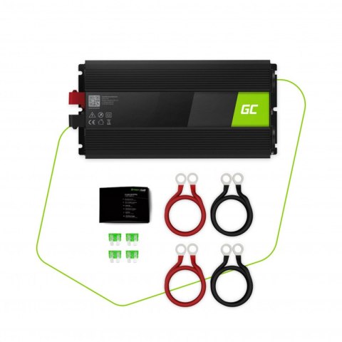 Green Cell - Przetwornica napięcia Inwerter 12V na 230V 1500W/3000W Czysta sinusoida Green Cell - Przetwornica napięcia Inwerter 12V na 230V 1500W/3000W Czysta sinusoida