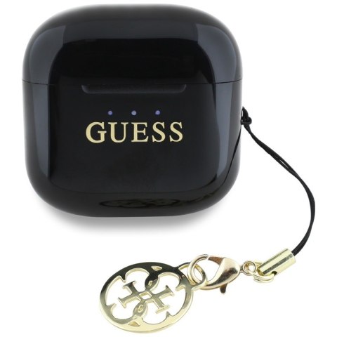 Guess Glossy Effect Printed Classic Logo & Charm - Słuchawki Bluetooth TWS + etui ładujące (czarny) Guess Glossy Effect Printed Classic Logo & Charm - Słuchawki Bluetooth TWS + etui ładujące (czarny)