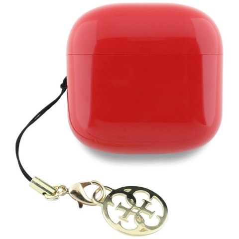 Guess Glossy Effect Printed Classic Logo & Charm - Słuchawki Bluetooth TWS + etui ładujące (czerwony) Guess Glossy Effect Printed Classic Logo & Charm - Słuchawki Bluetooth TWS + etui ładujące (czerwony)