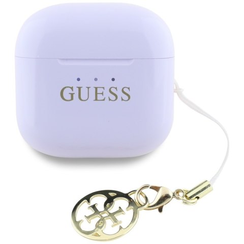 Guess Glossy Effect Printed Classic Logo & Charm - Słuchawki Bluetooth TWS + etui ładujące (lawendowy) Guess Glossy Effect Printed Classic Logo & Charm - Słuchawki Bluetooth TWS + etui ładujące (lawendowy)