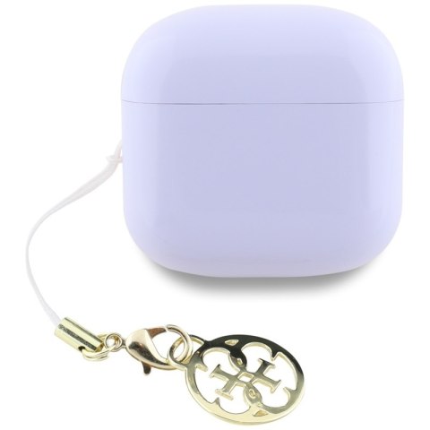 Guess Glossy Effect Printed Classic Logo & Charm - Słuchawki Bluetooth TWS + etui ładujące (lawendowy) Guess Glossy Effect Printed Classic Logo & Charm - Słuchawki Bluetooth TWS + etui ładujące (lawendowy)
