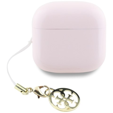 Guess Glossy Effect Printed Classic Logo & Charm - Słuchawki Bluetooth TWS + etui ładujące (różowy) Guess Glossy Effect Printed Classic Logo & Charm - Słuchawki Bluetooth TWS + etui ładujące (różowy)