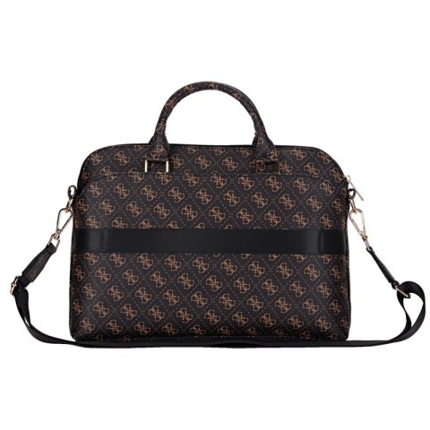Guess New 4G Zipper Pocket Triangle Logo - Torba na notebooka 15" (czarny) Guess New 4G Zipper Pocket Triangle Logo - Torba na notebooka 15" (czarny)