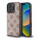 Guess Peony Script MagSafe - Etui iPhone 16 Pro (brązowy)