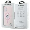 Karl Lagerfeld Silicone Karl & Choupette Ring MagSafe - Etui iPhone 16 Plus (różowy)