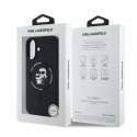 Karl Lagerfeld Silicone Karl & Choupette Ring MagSafe - Etui iPhone 16 (czarny)