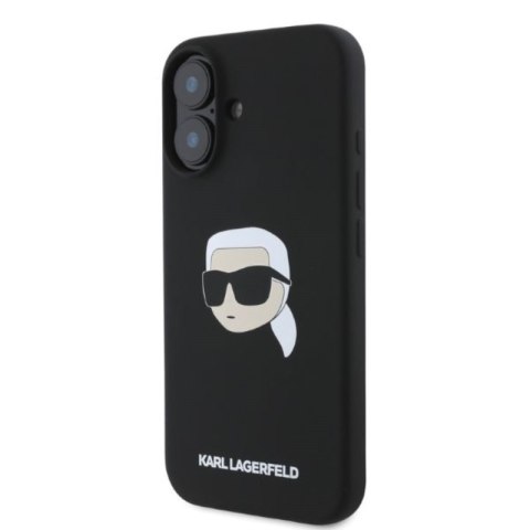 Karl Lagerfeld Silicone Karl Head Print MagSafe - Etui iPhone 16 (czarny)