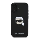 Karl Lagerfeld Silicone Karl Head Print MagSafe - Etui iPhone 16 (czarny)