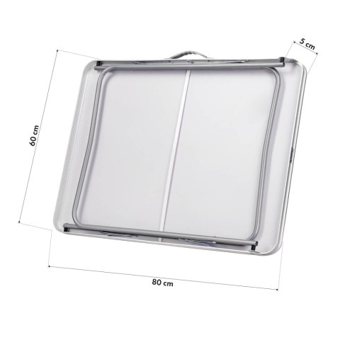 NC3401 STÓŁ KEMPINGOWY 80x60x70 CM CIEMNOSZARY NILS CAMP