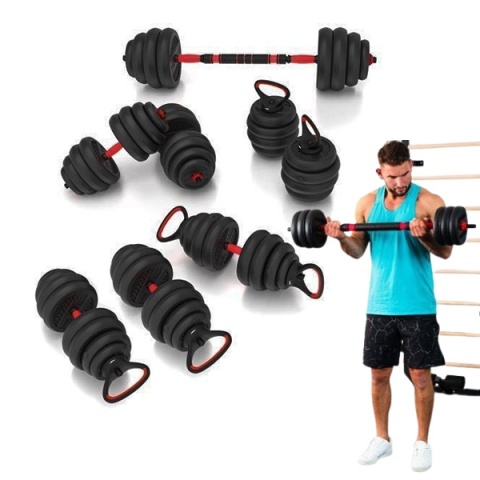 SGN140 Zestaw ciężarów 40 kg HMS 6w1 gryfy hantle kettlebell sztanga SGN140 Zestaw ciężarów 40 kg HMS 6w1 gryfy hantle kettlebell sztanga