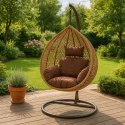 FOTEL WISZĄCY BUJANY OGRODOWY KOSZ HUŚTAWKA JAJO KOKON PREMIUM + PODUSZKI FOTEL WISZĄCY BUJANY OGRODOWY KOSZ HUŚTAWKA JAJO KOKON PREMIUM + PODUSZKI