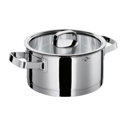 Küchenprofi San Remo - Garnek niski ze stali nierdzewnej i szklaną pokrywą 2,5 l, średnica 20 cm