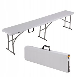 ŁAWKA CATERINGOWA ROZKŁADANA SKŁADANA W WALIZKĘ OGRODOWA BANKIETOWA 180 cm