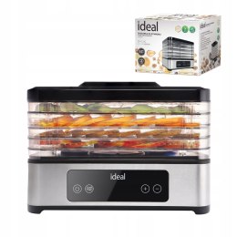 DUŻA Suszarka do Grzybów Owoców Warzyw IDEAL INOX +Termoobieg 400W +Timer