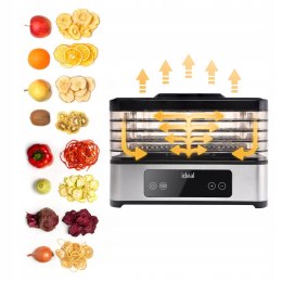 DUŻA Suszarka do Grzybów Owoców Warzyw IDEAL INOX +Termoobieg 400W +Timer