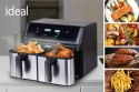 FRYTKOWNICA BEZTŁUSZCZOWA AIR FRYER ELDOM PODWÓJNA 9L DWUKOMOROWA+SUSZARKA