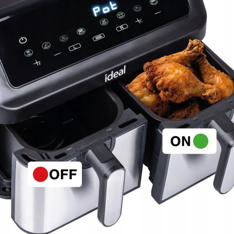 FRYTKOWNICA BEZTŁUSZCZOWA AIR FRYER ELDOM PODWÓJNA 9L DWUKOMOROWA+SUSZARKA FRYTKOWNICA BEZTŁUSZCZOWA AIR FRYER ELDOM PODWÓJNA 9L DWUKOMOROWA+SUSZARKA