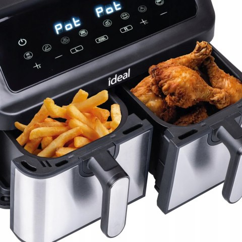 FRYTKOWNICA BEZTŁUSZCZOWA AIR FRYER ELDOM PODWÓJNA 9L DWUKOMOROWA+SUSZARKA FRYTKOWNICA BEZTŁUSZCZOWA AIR FRYER ELDOM PODWÓJNA 9L DWUKOMOROWA+SUSZARKA