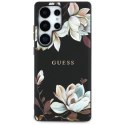 Guess Grained Printed Flower Pattern MagSafe - Etui do Samsung Galaxy S25 Ultra (czarny)