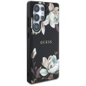 Guess Grained Printed Flower Pattern MagSafe - Etui do Samsung Galaxy S25 Ultra (czarny)