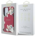 Guess Grained Printed Flower Pattern MagSafe - Etui do Samsung Galaxy S25 Ultra (fuksja)