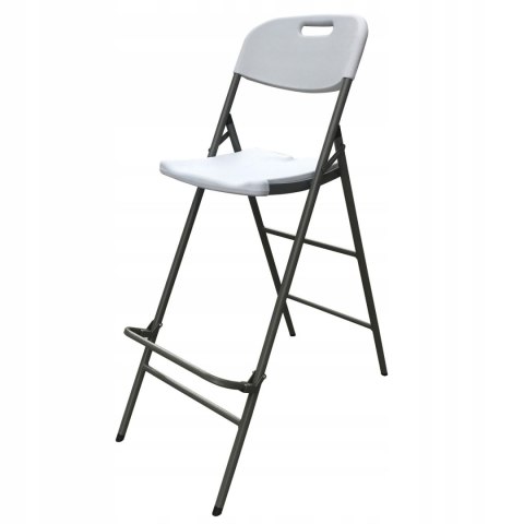 KRZESŁO HOKER SKŁADANE BAROWE OGRODOWE TURYSTYCZNE CATERINGOWE BIAŁE 70cm KRZESŁO HOKER SKŁADANE BAROWE OGRODOWE TURYSTYCZNE CATERINGOWE BIAŁE 70cm