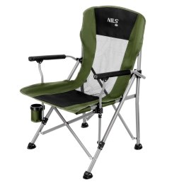 NC3701 Krzesło turystyczne składane NILS CAMP zielone camping ogród
