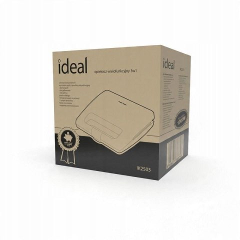 Opiekacz wielofunkcyjny 3w1 IK2503 IDEAL - GOFROWNICA, GRILL, SANDWICH 1300 Opiekacz wielofunkcyjny 3w1 IK2503 IDEAL - GOFROWNICA, GRILL, SANDWICH 1300