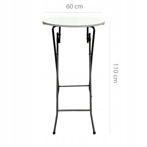 Stół cateringowy koktajlowy bankietowy składany 60x110 cm