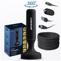 Antena wewnętrzna 360 stopni TV ultra HD 4K Berdsen BD-956 czarna Antena wewnętrzna 360 stopni TV ultra HD 4K Berdsen BD-956 czarna
