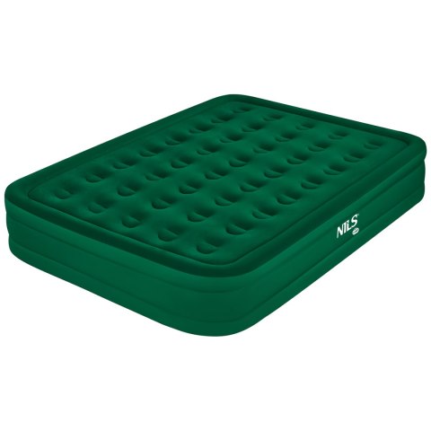 Nc2808 Materac Dwuosobowy King Size Zielony + Pompka Elektryczna Nils Camp