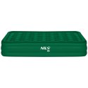 Nc2808 Materac Dwuosobowy King Size Zielony + Pompka Elektryczna Nils Camp