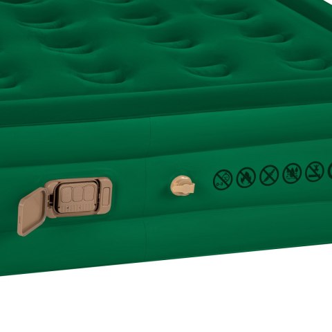 Nc2808 Materac Dwuosobowy King Size Zielony + Pompka Elektryczna Nils Camp