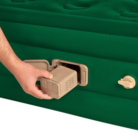 Nc2808 Materac Dwuosobowy King Size Zielony + Pompka Elektryczna Nils Camp