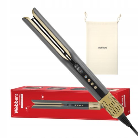 Prostownica do włosów WEBBER HS700 2w1 Wet2Dry LCD jonizacja BLDC